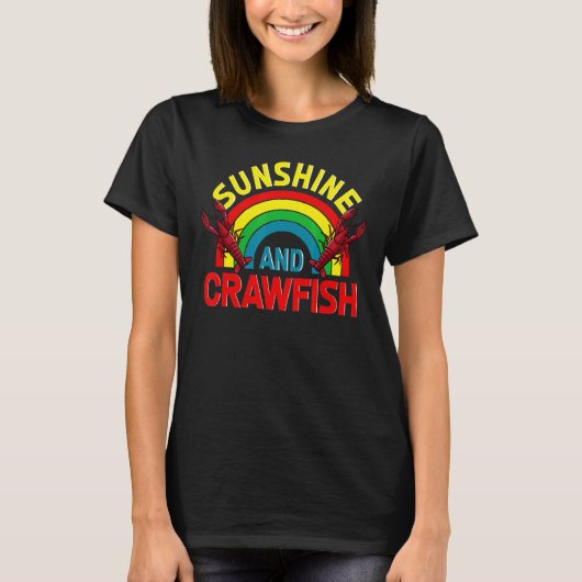 Sonnenschein und Languste Cajun Boil Liebe Crayfis T-Shirt (Vorderseite)