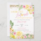 Sonnenschein und Lemonade Baby Dusche Einladung (Vorderseite)