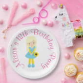 Sonnenschein und Lemonade Blonde Girl Pappteller (Party)
