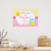 Sonnenschein und Lemonade Rosa und Gelb Dusche Par Poster (Küche)