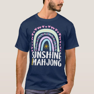 Sonnenschein und Mahjong Niedliches Regenbogengesc T-Shirt