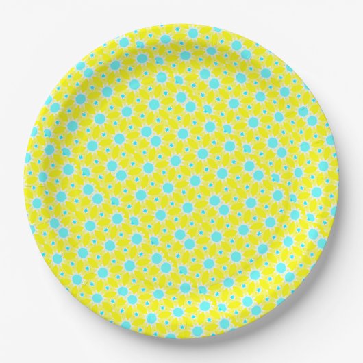 Sonnenschein und Punkte Pappteller (Vorderseite)