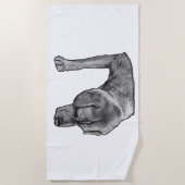 Sonnenschein und Punkte Strandtuch (Vorderseite)