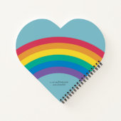 Sonnenschein und Rainbows Herz Notizblock (Rückseite)