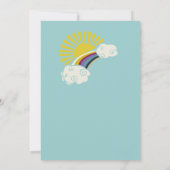 Sonnenschein-und Regenbogen-Babyparty Einladung (Rückseite)