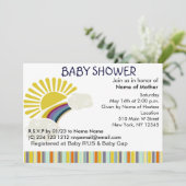 Sonnenschein und Regenbogen Einladung (Stehend Vorderseite)