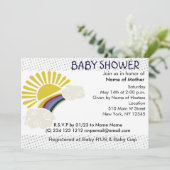 Sonnenschein und Regenbogen Einladung (Stehend Vorderseite)
