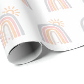 Sonnenschein und Regenbogen Geschenkpapier (Rolleneckpunkt)
