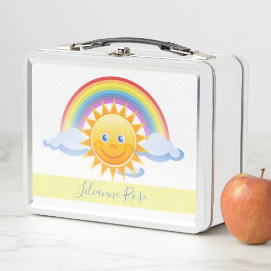 Sonnenschein und Regenbogen Metall Brotdose (Beispiel)