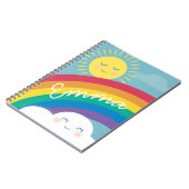 Sonnenschein und Regenbogen-Notizbuch Notizblock (Linke Seite)