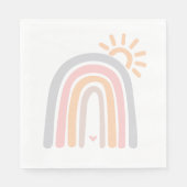 Sonnenschein und Regenbogen Serviette (Vorderseite)