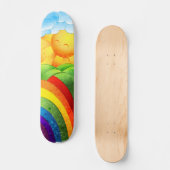 Sonnenschein und Regenbogen Skateboard (Vorderseite)