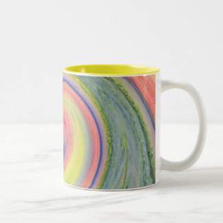 Sonnenschein- und Regenbogenrotation Kaffee-Tasse Zweifarbige Tasse