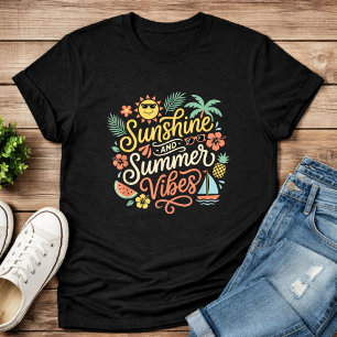 Sonnenschein und Sommerlaune Süße Tropische Strand T-Shirt