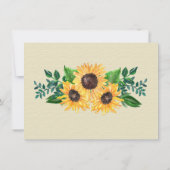 Sonnenschein und Sonnenblumen Hochzeit Save The Date (Rückseite)