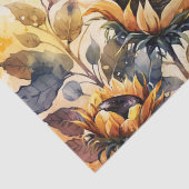 Sonnenschein und Sonnenblumen im Herbst / Herbstfa Seidenpapier (Detail)