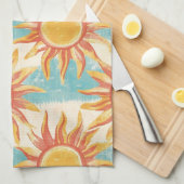 Sonnenschein und Streifen Geschirrtuch (Viertel Falte)