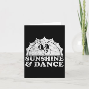 Sonnenschein und Tanz Retro Vintage Tanztanze Karte