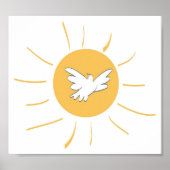 Sonnenschein und Taube Poster (Vorne)