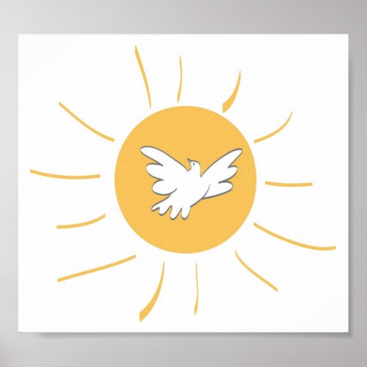 Sonnenschein und Taube Poster (Vorne)