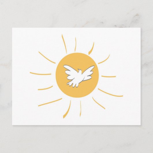 Sonnenschein und Taube Postkarte (Vorderseite)