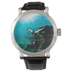 Sonnenschein und tropische Fische Armbanduhr