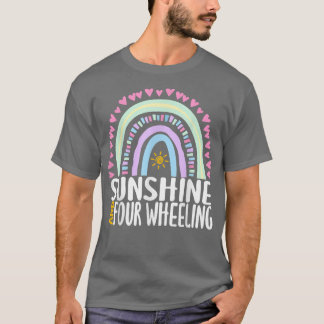 Sonnenschein und Vier-Räder Niedliche Regenbogengr T-Shirt