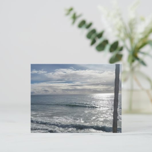 Sonnenschein und Wellen Postkarte (Stehend Vorderseite)