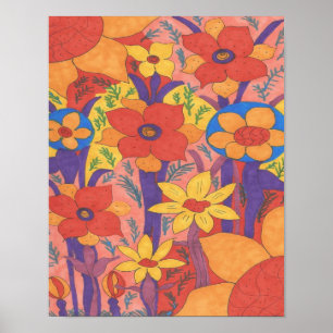 Sonnenschein und Wildblumen Art Poster drucken