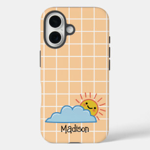 Sonnenschein und Wolken Personalisiert iPhone 16 Hülle