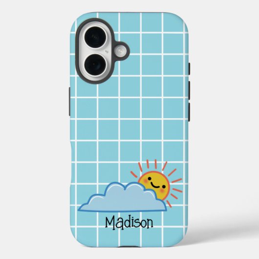 Sonnenschein und Wolken Personalisiert Case-Mate iPhone Hülle (Rückseite)