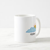 Sonnenschein und Wolken Personalisiert Kaffeetasse (VorderseiteRechts)