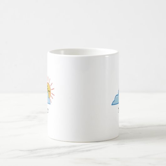 Sonnenschein und Wolken Personalisiert Kaffeetasse (Mittel)