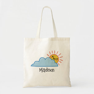 Sonnenschein und Wolken Personalisiert Tragetasche