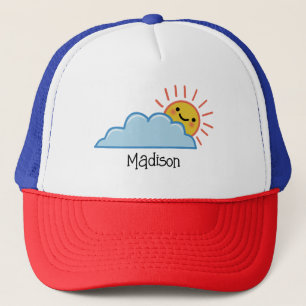 Sonnenschein und Wolken Personalisiert Truckerkappe