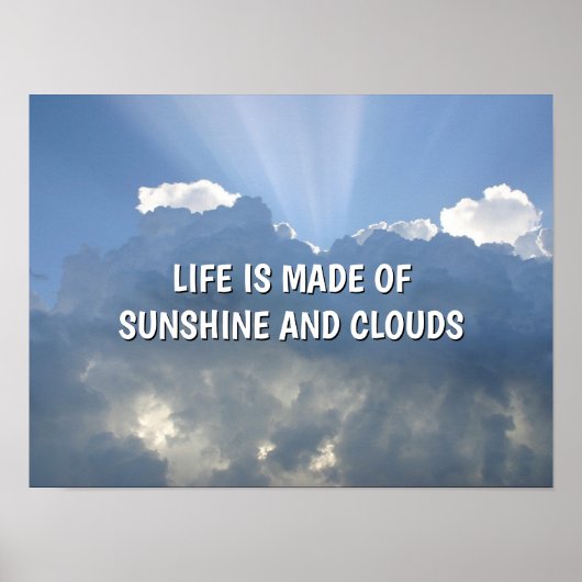 Sonnenschein und Wolken™-Plakat Poster (Vorne)