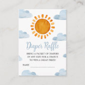 Sonnenschein und Wolken Windeln Windeln Begleitkarte (Vorderseite)