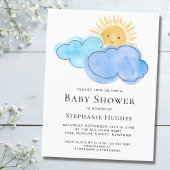 Sonnenschein und Wolkendusche Einladungspostkarte