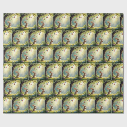 Sonnenschein unter einem Ostereierbaum Geschenkpapier (Flach)