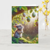 Sonnenschein unter einem Ostereierbaum Karte (Gelbe Blume)