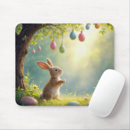 Sonnenschein unter einem Ostereierbaum Mousepad