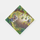 Sonnenschein unter einem Ostereierbaum Serviette (Ecke)