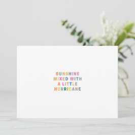 Sonnenschein vermischt mit einem kleinen Hurrikan  Einladung