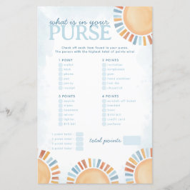 Sonnenschein Was in Ihrem Purse Baby Shower Game i