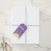 Sonnenschein Wasserfarbe Babydusche im Hintergrund Geschenkanhänger (Mit Garn)