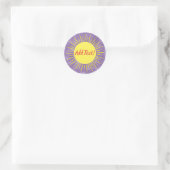 Sonnenschein Wasserfarbe Babydusche im Hintergrund Runder Aufkleber (Tasche)