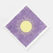 Sonnenschein Wasserfarbe Babydusche im Hintergrund Serviette (Ecke)