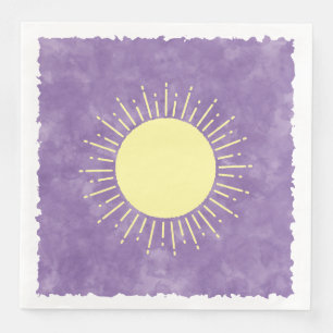 Sonnenschein Wasserfarbe Babydusche im Hintergrund Serviette