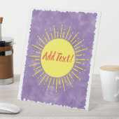 Sonnenschein Wasserfarbe Babydusche im Hintergrund Sockelschild (In Situ)