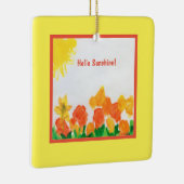 Sonnenschein Wasserfarbenflora Keramikornament (Rechts)